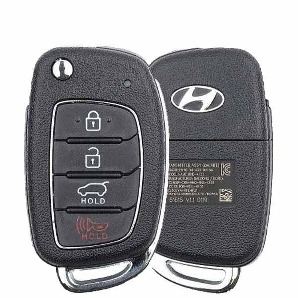 2015-2019 Hyundai Santa Fe / 4-Button Flip Key / PN: 95430-2W110 / TQ8-RKE-4F31 (OEM)