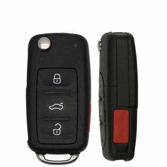 2011-2016 Volkswagen / 4-Button Remote Flip Key / 5K0837202AE / NBG010180T / 315 MHz (AFTERMARKET)